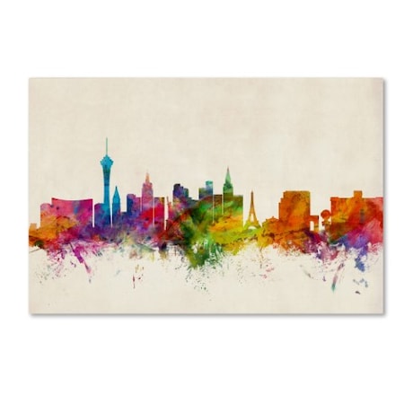 Michael Tompsett 'Las Vegas Nevada Skyline II' Canvas Art,12x19